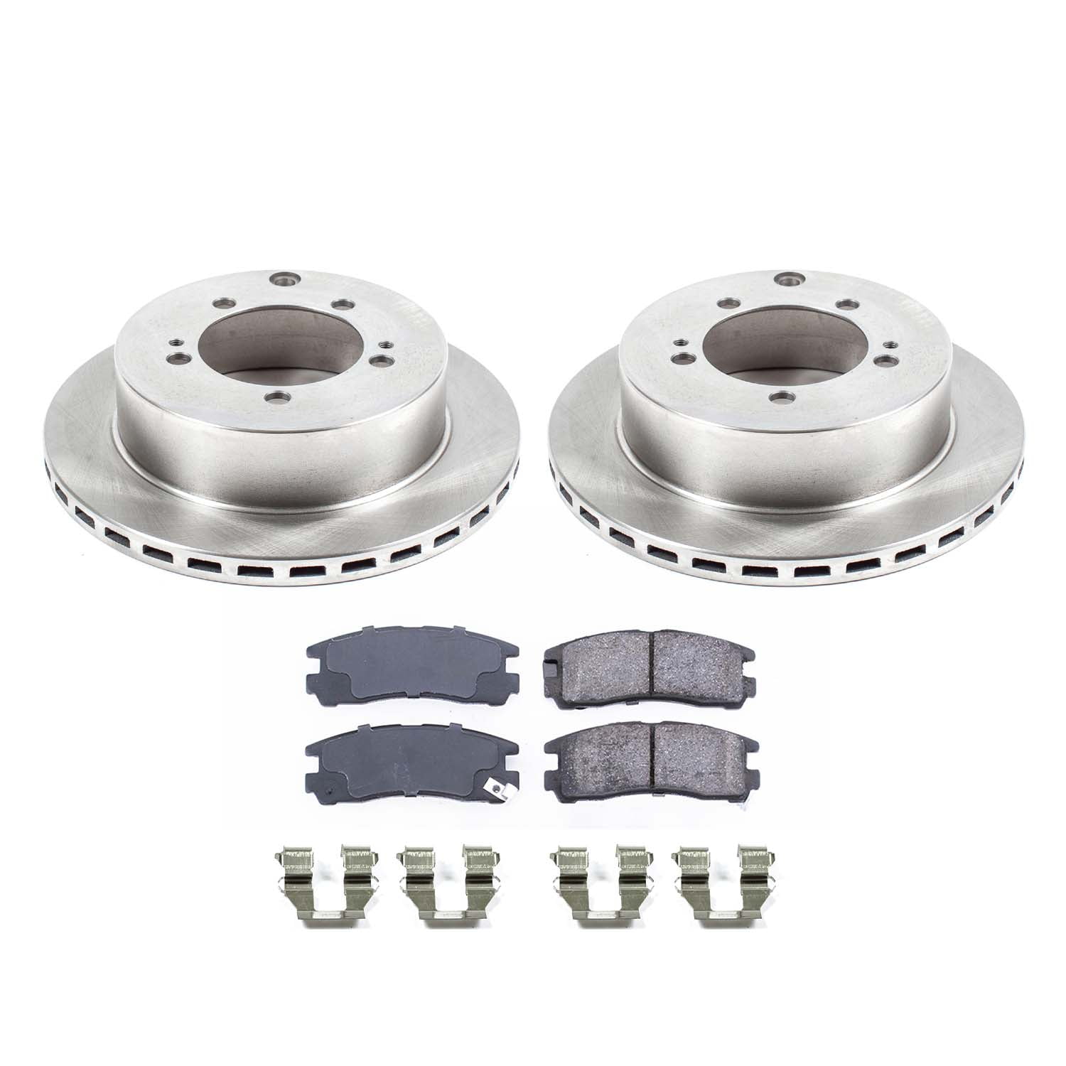 Ultimate Brakes Rear Ceramic Brake Pad and Rotor Kit with Hardware WM80382