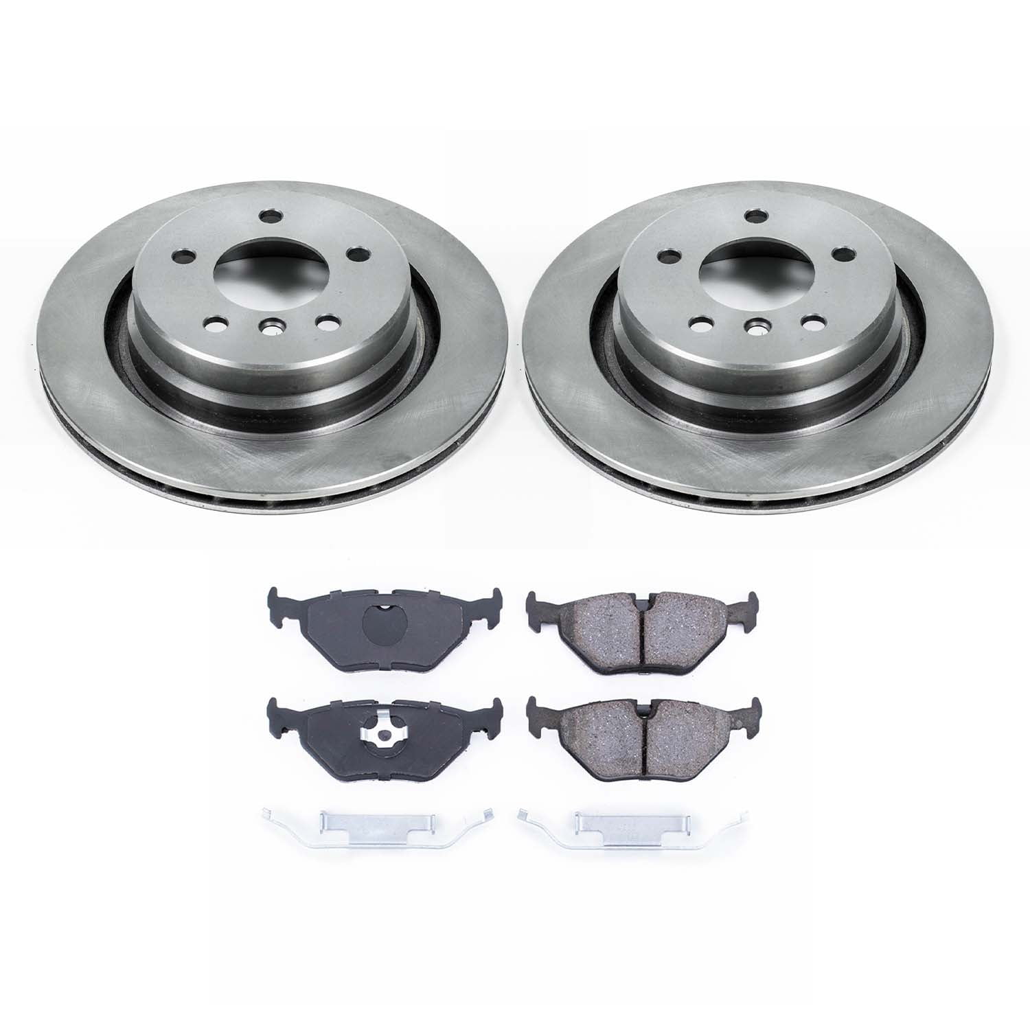 Ultimate Brakes Rear Ceramic Brake Pad and Rotor Kit with Hardware WM80396