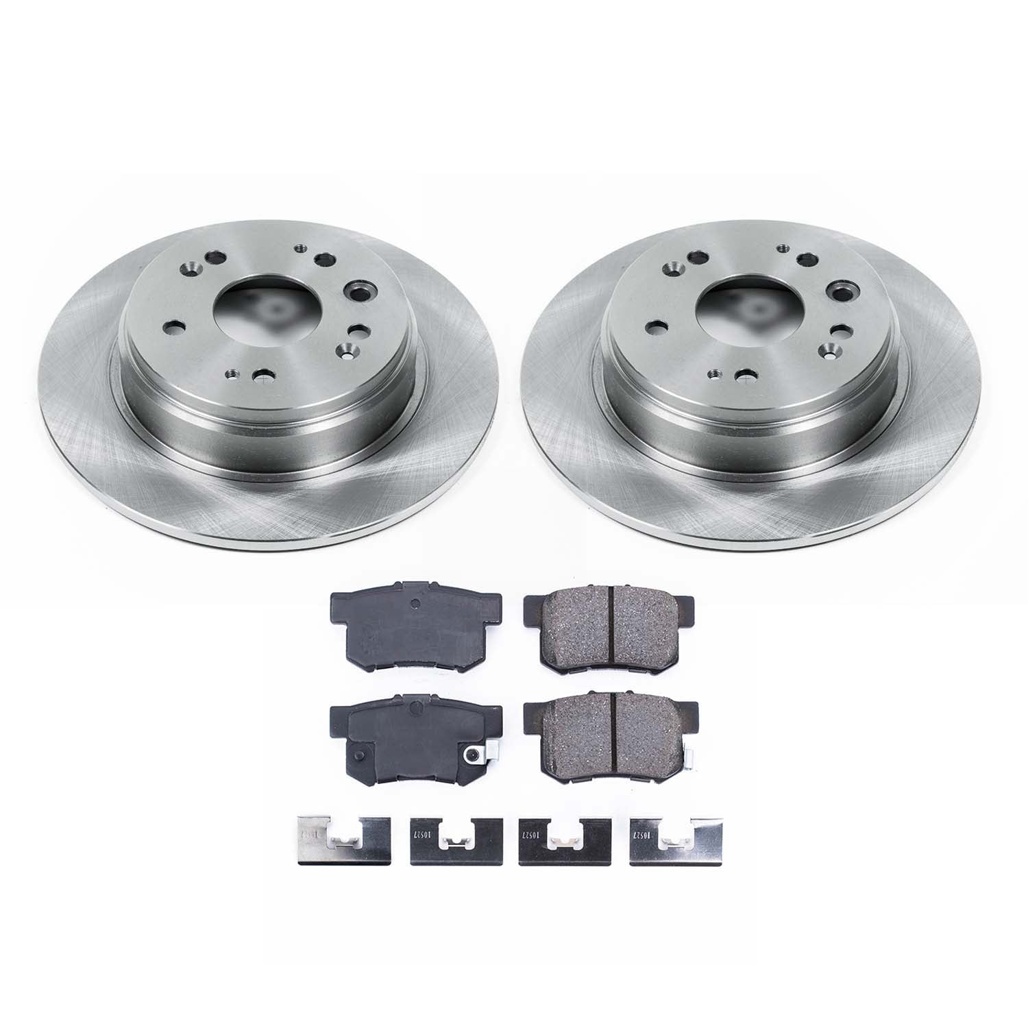 Ultimate Brakes Rear Ceramic Brake Pad and Rotor Kit with Hardware WM80468