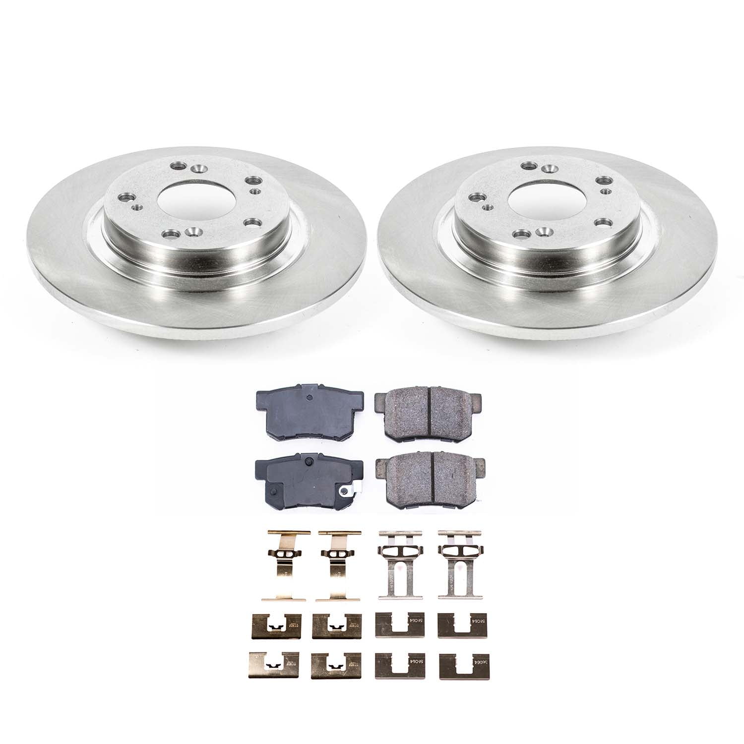 Ultimate Brakes Rear Ceramic Brake Pad and Rotor Kit with Hardware WM80475