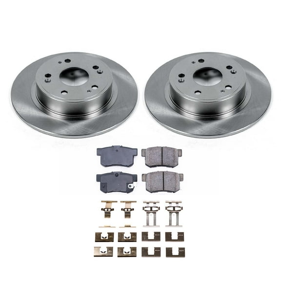 Ultimate Brakes Rear Ceramic Brake Pad and Rotor Kit with Hardware WM80477