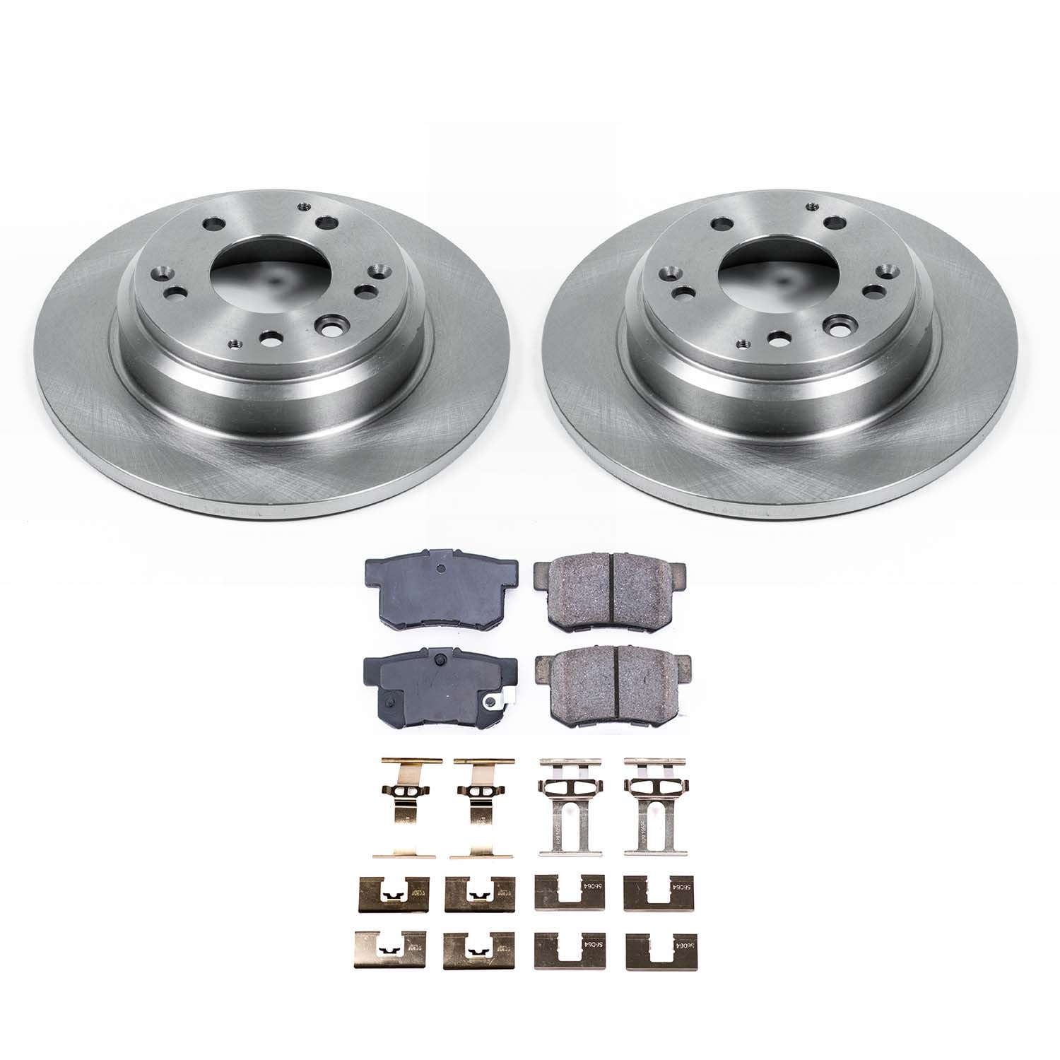 Ultimate Brakes Rear Ceramic Brake Pad and Rotor Kit with Hardware WM80478