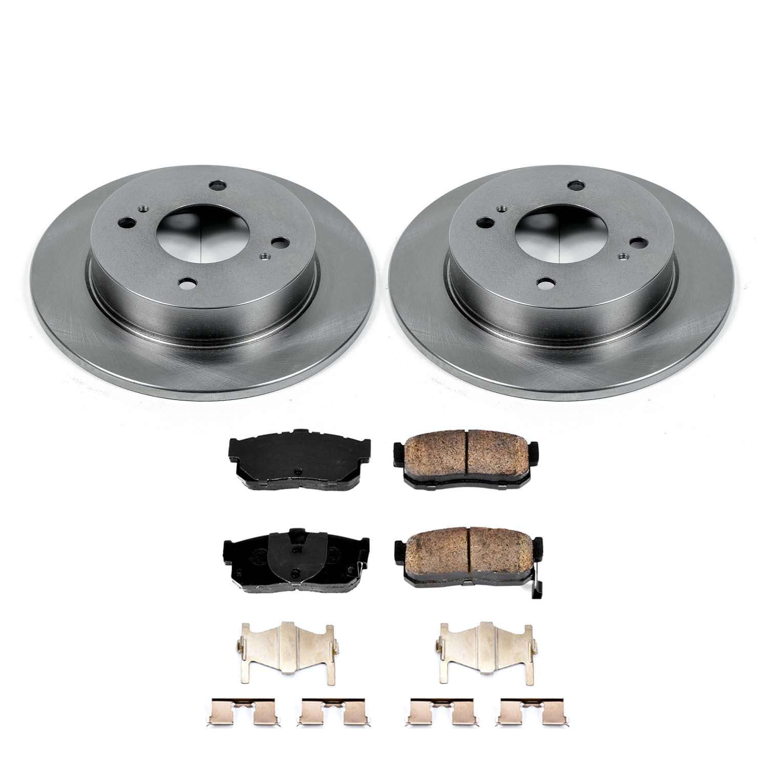 Ultimate Brakes Rear Ceramic Brake Pad and Rotor Kit with Hardware WM80482