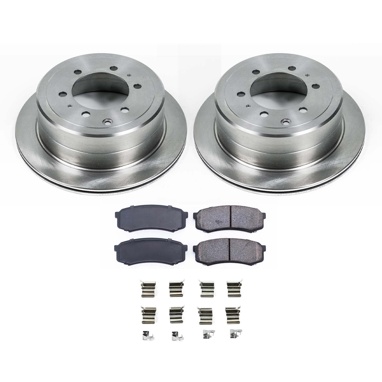 Ultimate Brakes Rear Ceramic Brake Pad and Rotor Kit with Hardware WM80511