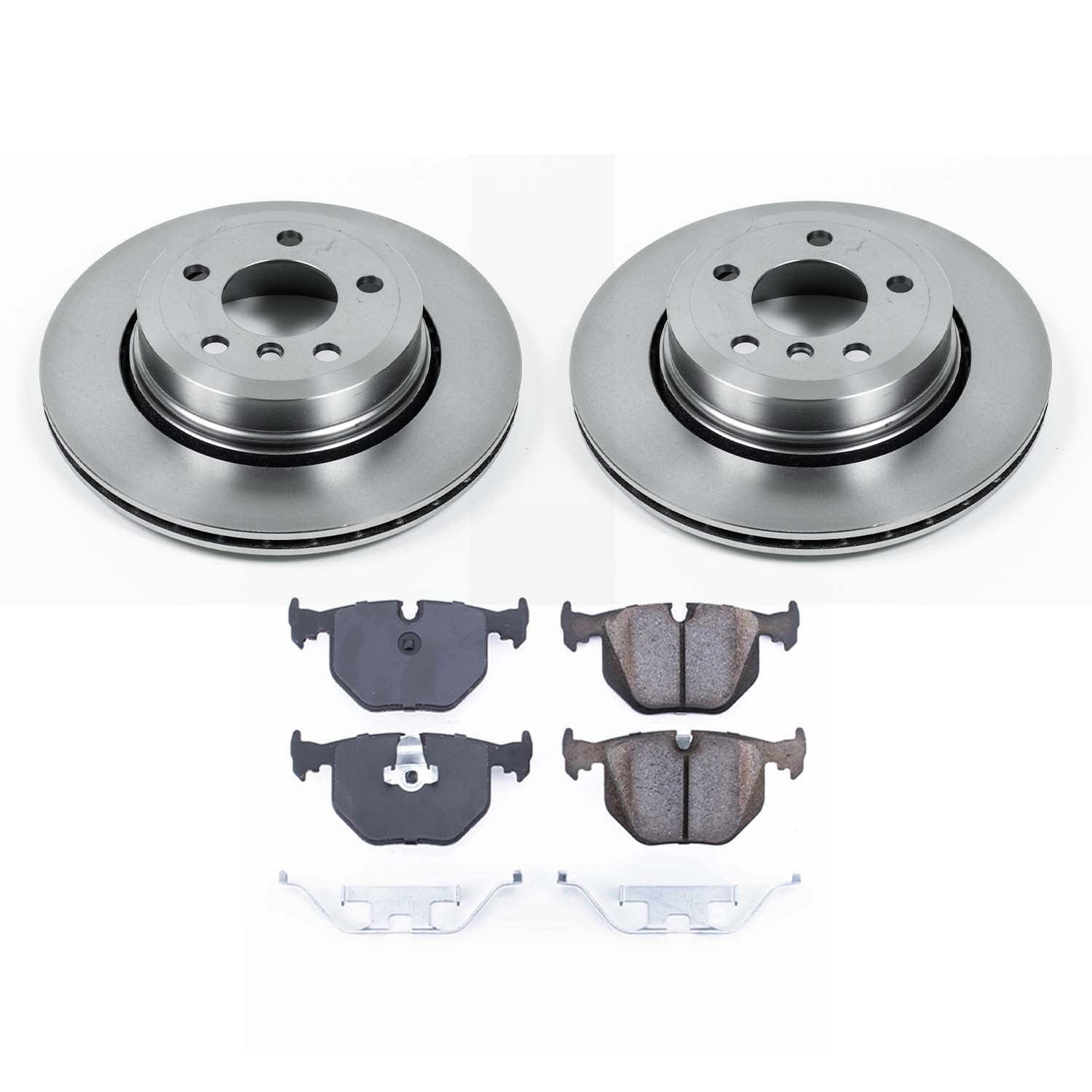 Ultimate Brakes Rear Ceramic Brake Pad and Rotor Kit with Hardware WM80578