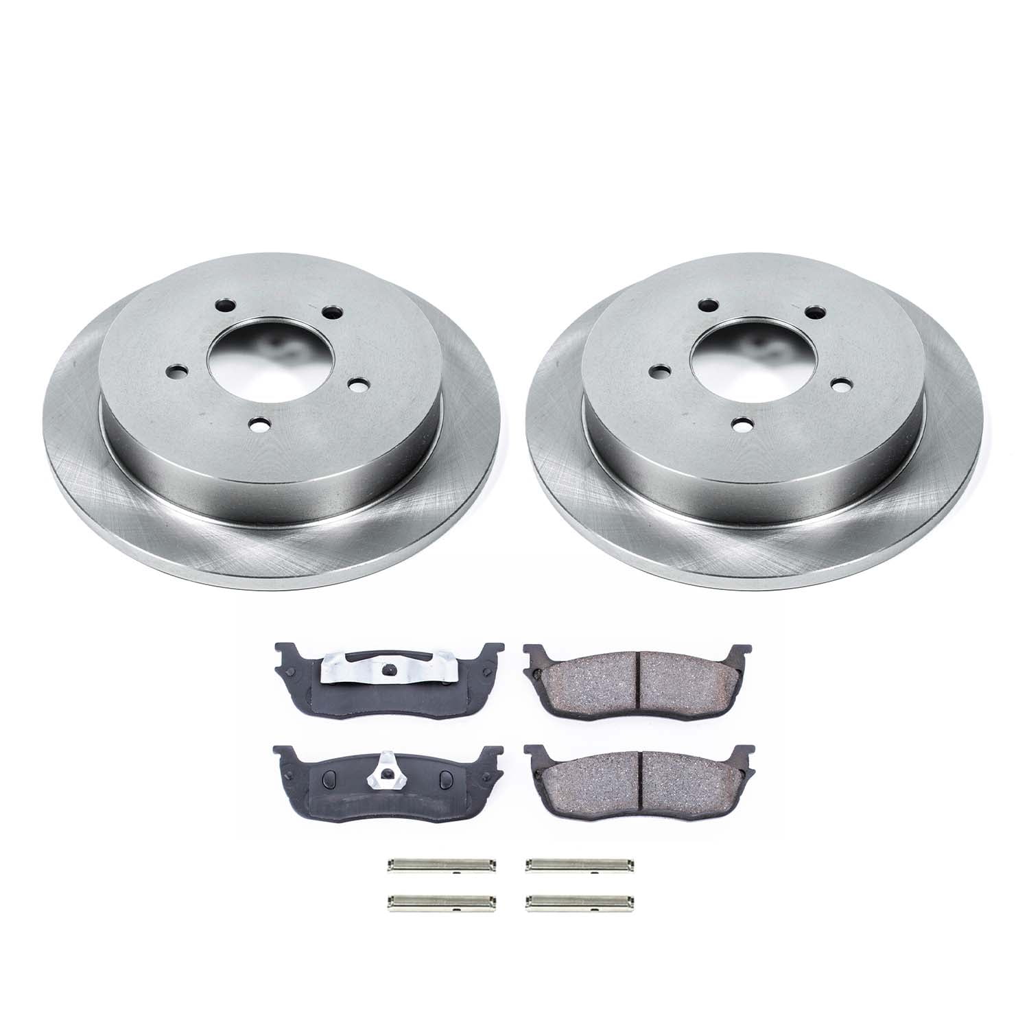 Ultimate Brakes Rear Ceramic Brake Pad and Rotor Kit with Hardware WM80622