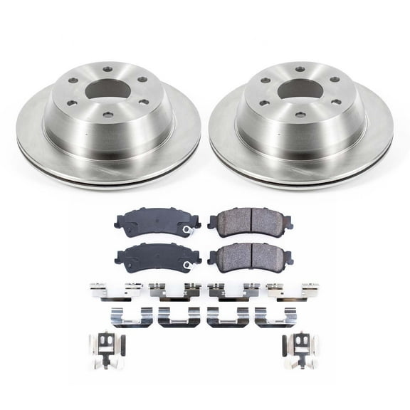 Ultimate Brakes Rear Ceramic Brake Pad and Rotor Kit with Hardware WM80696