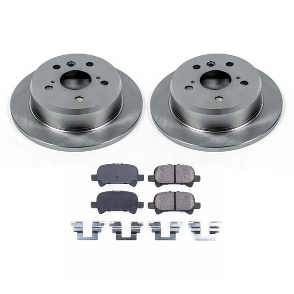 Ultimate Brakes Rear Ceramic Brake Pad and Rotor Kit with Hardware WM80734