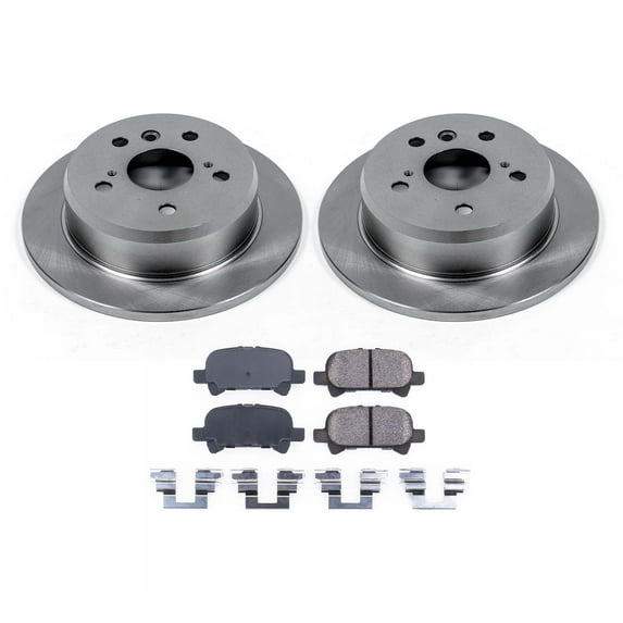 Ultimate Brakes Rear Ceramic Brake Pad and Rotor Kit with Hardware WM80734