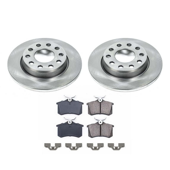 Ultimate Brakes Rear Semi-Metallic Brake Pad and Rotor Kit with Hardware WM80355