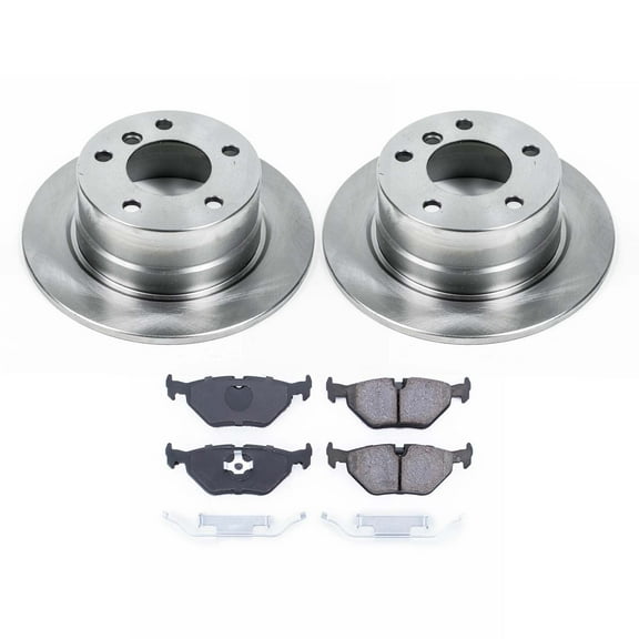 Ultimate Brakes Rear Semi-Metallic Brake Pad and Rotor Kit with Hardware WM80405