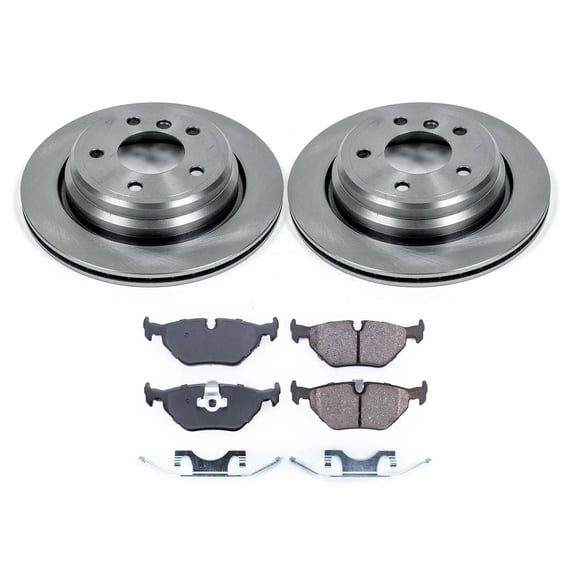 Ultimate Brakes Rear Semi-Metallic Brake Pad and Rotor Kit with Hardware WM80590