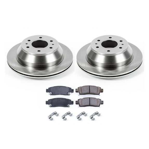Ultimate Brakes Rear Semi-Metallic Brake Pad and Rotor Kit with Hardware WM80834