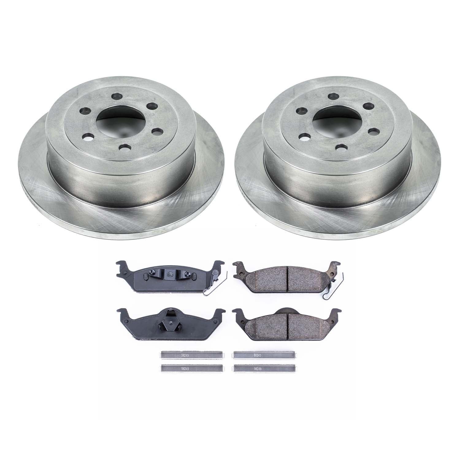 Ultimate Brakes Rear Semi-Metallic Brake Pad and Rotor Kit with Hardware WM80928