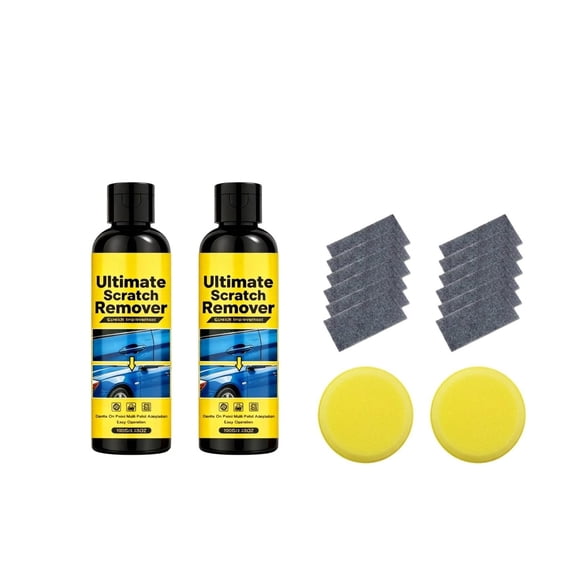 Ultimate Car Scratch Remover Kit Paint Correction Polishing For Light Scratches Swirl Marks And Water Spots With Applicator Pads And Cloths 100ml