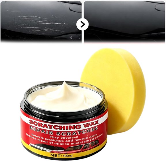 Ultimate Car Scratch Remover Wax, Car Scratch Wax for Deep Scratches, Long-Lasting Cleaner with Sponge Paint for Marine Automotive Detailing RV Auto