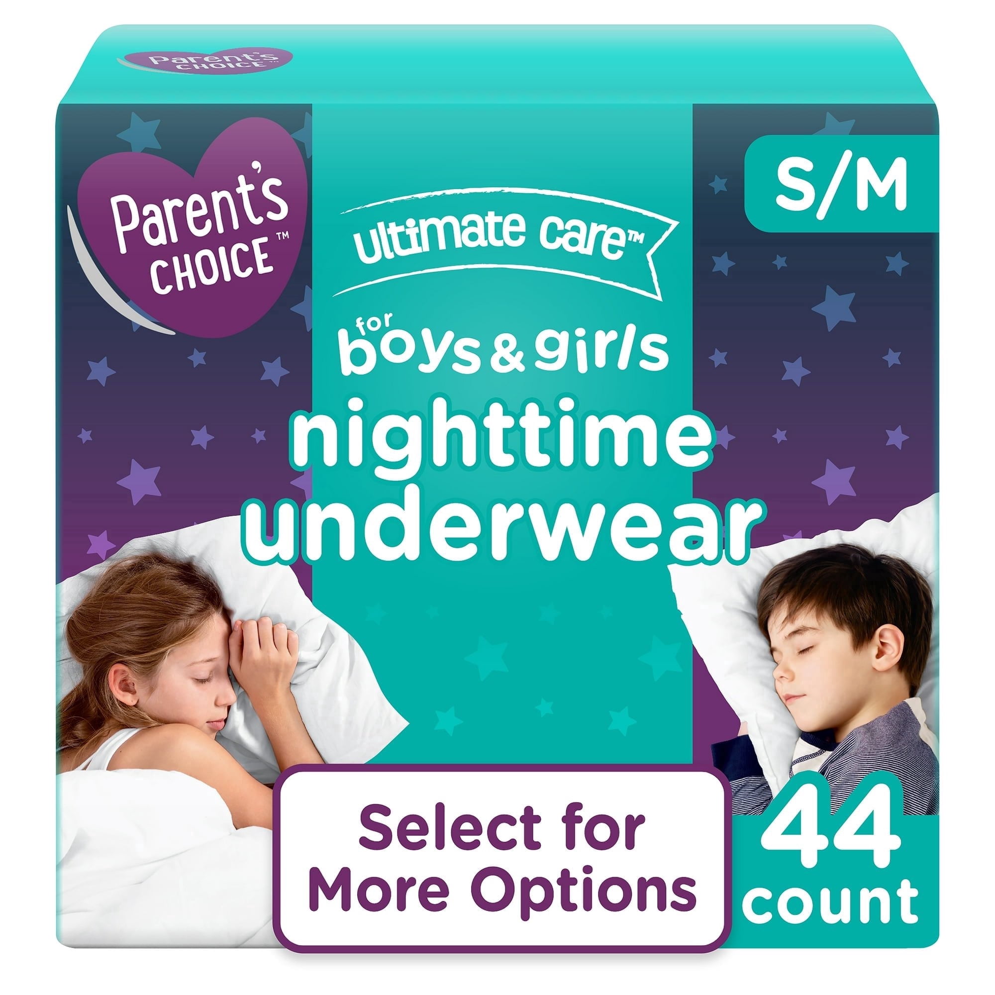 Ultimate Care Nighttime Underwear for Boys & Girls S/M, 44 Count