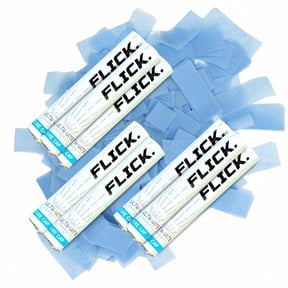 Ultimate Confetti - 8 Pack Baby Blue Confetti Wands - Handheld 6" Biodegradable Tissue Paper Confetti Flick Flutter Sticks For Wedding, Birthday, Parties & Live Events - 1 Handful, 0.5 oz Each Stick