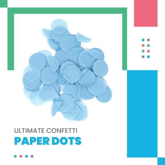 Ultimate Confetti, Baby Blue Biodegradable Confetti Circles - Flame-Resistant and Slow-Falling Round Tissue Paper Confetti for Cannon and Launcher use – Best for Celebrations - 1 lb, 16 oz