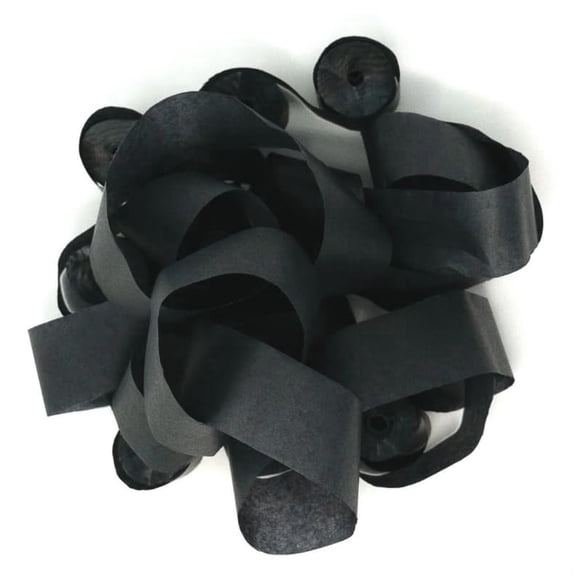 Ultimate Confetti - Black Tissue Paper Streamers - 20 Rolls (1" x 30')