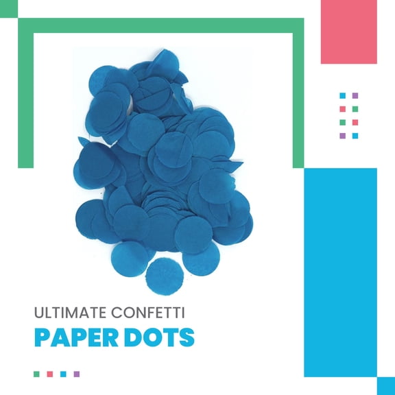 Ultimate Confetti, Blue Biodegradable Confetti Circles - Flame-Resistant and Slow-Falling Round Tissue Paper Confetti for Cannon and Launcher use – Best for Celebrations - 1 lb, 16 oz