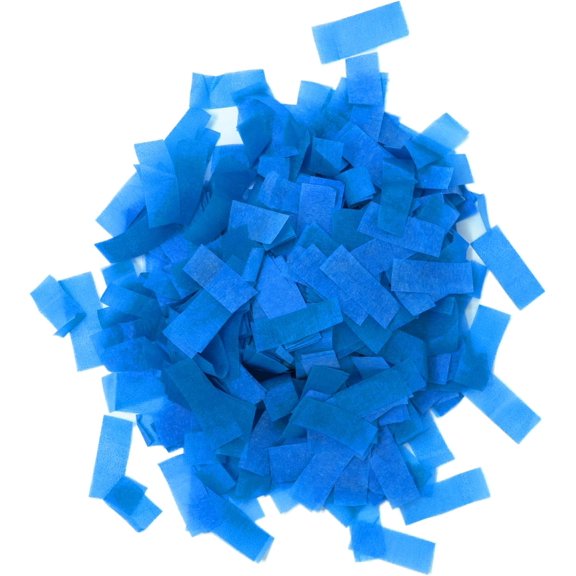 Ultimate Confetti, Blue UV Reactive Rectangular Biodegradable Confetti -Tissue Paper Flame-Resistant & Slow-Falling Confetti for Cannon and Launcher use - Best for Celebrations - 1 lb, 16 oz