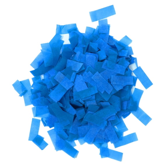 Ultimate Confetti, Blue UV Reactive Rectangular Biodegradable Confetti -Tissue Paper Flame-Resistant & Slow-Falling Confetti for Cannon and Launcher use - Best for Celebrations - 1 lb, 16 oz