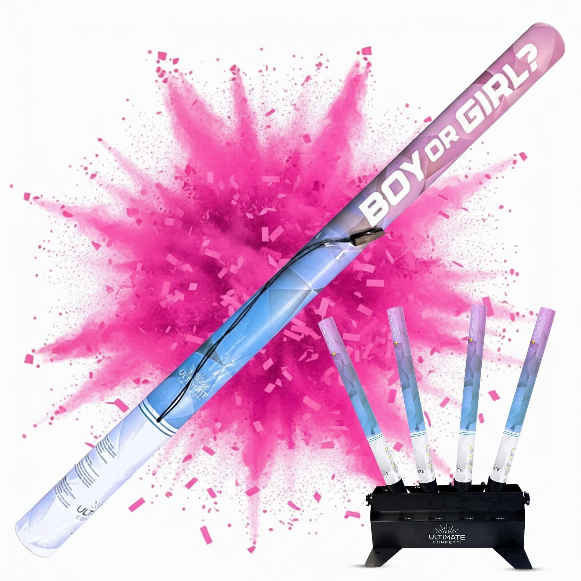 Powder Popper Machine Ultimate Confetti - Electric Powder + Confetti Popper Cannon Cartridge ...