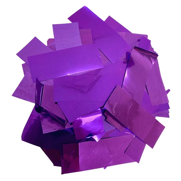Ultimate Confetti, Fluttering Purple Mylar Shiny Foil Metallic Confetti – Rectangular Light-Weight and Slow-Falling Party Confetti for Cannon and Launcher use – Best for Celebrations - 1 lb, 16 oz
