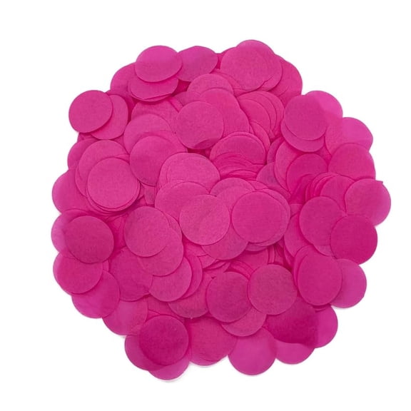 Ultimate Confetti, Fuchsia Pink Biodegradable Confetti Circles - Flame-Resistant and Slow-Falling Round Tissue Paper Confetti for Cannon and Launcher use – Best for Celebrations - 1 lb, 16 oz