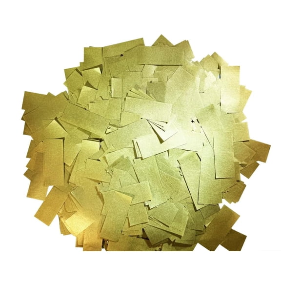 Ultimate Confetti, Gold Shimmer Biodegradable Confetti - Rectangular Flame-Resistant and Slow-Falling Tissue Paper Confetti for Cannon and Launcher use – Best for Celebrations - 1 lb, 16 oz
