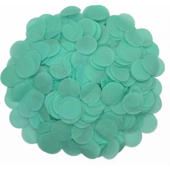 Ultimate Confetti, Mint Green Biodegradable Confetti Circles - Flame-Resistant and Slow-Falling Tissue Paper Confetti for Cannon and Launcher use – Best for Celebrations - 1 lb, 16 oz