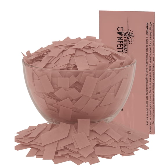 Ultimate Confetti, Mocha Mousse Biodegradable Confetti - Rectangular Flame-Resistant and Slow-FallingTissue Paper Confetti for Cannon and Launcher use – Best for Celebrations - 1 lb, 16 oz