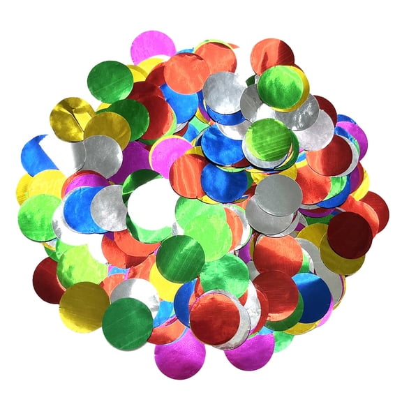 Ultimate Confetti, Multicolor 1 Inch Circles Mylar Shiny Foil Metallic Confetti - Round Lightweight and Slow-Falling Party Confetti for Cannon and Launcher Use - Best for Celebrations - 1 lb, 16 oz