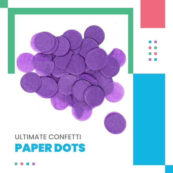 Ultimate Confetti, Purple Biodegradable Confetti Circles - Flame-Resistant and Slow-Falling Tissue Paper Confetti for Cannon and Launcher use – Best for Celebrations - 1 lb, 16 oz