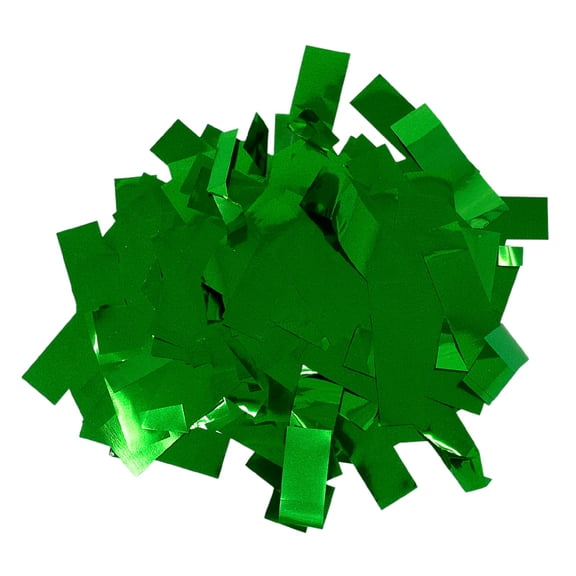 Ultimate Confetti, Rectangular Green Mylar Shiny Foil Metallic Confetti for Cannon and Launcher use - Gender Reveal Confetti for Wedding, Parties, Mother’s Day and Live Events - 1 lb, 16 oz