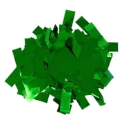 Ultimate Confetti, Rectangular Green Mylar Shiny Foil Metallic Confetti for Cannon and Launcher Use - 1 lb