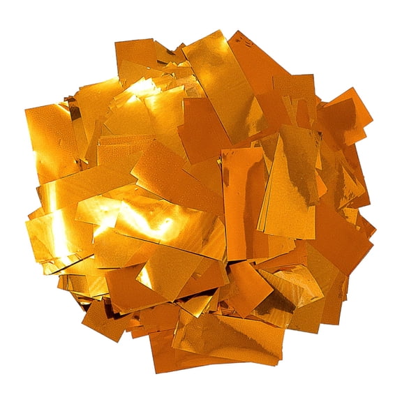 Ultimate Confetti, Rectangular Orange Mylar Shiny Foil Metallic Confetti for Cannon and Launcher use - Gender Reveal Confetti for Wedding, Parties, Mother’s Day and Live Events - 1 lb, 16 oz