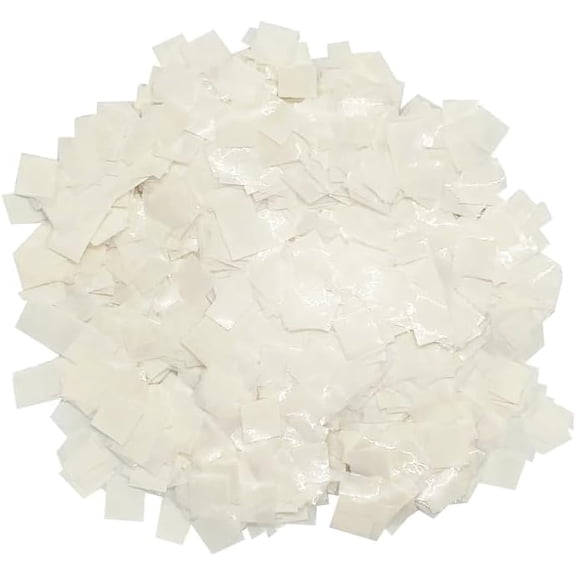 Ultimate Confetti - Square Metallic White Confetti - 16 oz - 1lb