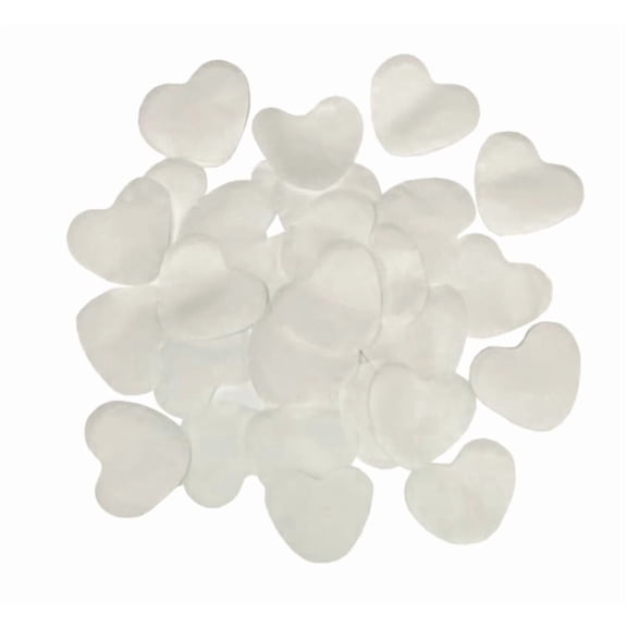 Ultimate Confetti - White Heart Tissue Paper Confetti (1lb)