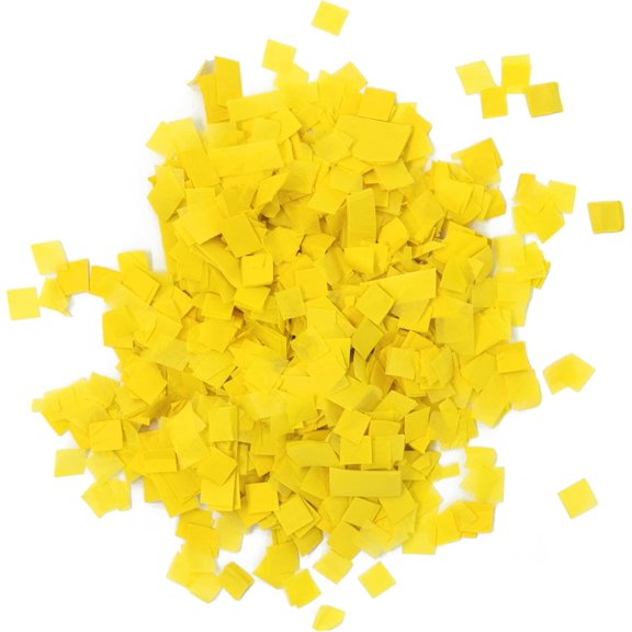 Ultimate Confetti, Yellow Biodegradable Confetti Squares - Flame-Resistant and Slow-Falling Tissue Paper Confetti for Cannon and Launcher use Best for Celebrations - 1 lb, 16 oz