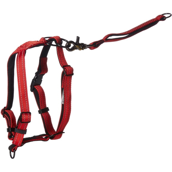 Ultimate Control No Pull Dog Harness for Large Dogs - 4-in-1 Adjustable L/XL Harness with Front, Back & Dual-Clip Options & Emergency Grab Handle - Easy On/Off, Padded Comfort (Black, L/XL)