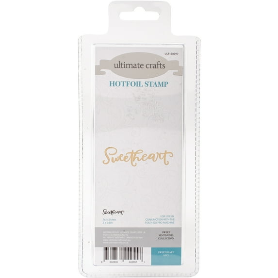 Ultimate Crafts Sweet Sentiments Hotfoil Plate 3"X.8"-Sweetheart