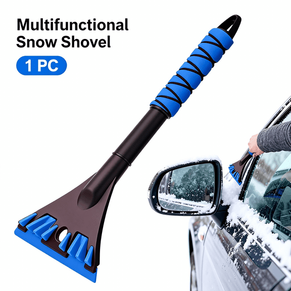 Ultimate Detachable Snow and Ice Removal System - All-in-One Vehicle Safe Tool Featuring Snow Shovel, Ice Scraper and Defrosting Blade for Complete Car Cleaning with Premium Materials
