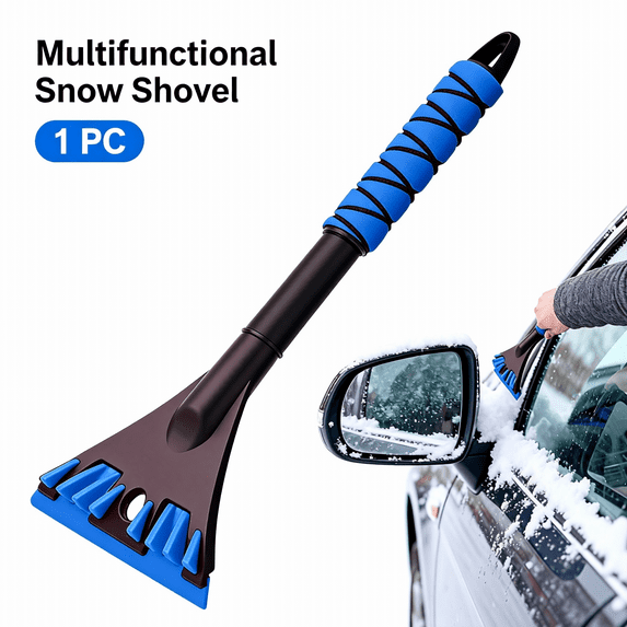 Ultimate Detachable Snow and Ice Removal System - All-in-One Vehicle Safe Tool Featuring Snow Shovel, Ice Scraper and Defrosting Blade for Complete Car Cleaning with Premium Materials
