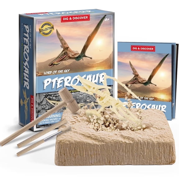 Piano Potato Pterosaur Dig Kit for Kids 6+, STEM Paleontology Toy, Excavate & Assemble Flying Dinosaur Skeleton, Educational Science Gift for Boys Girls