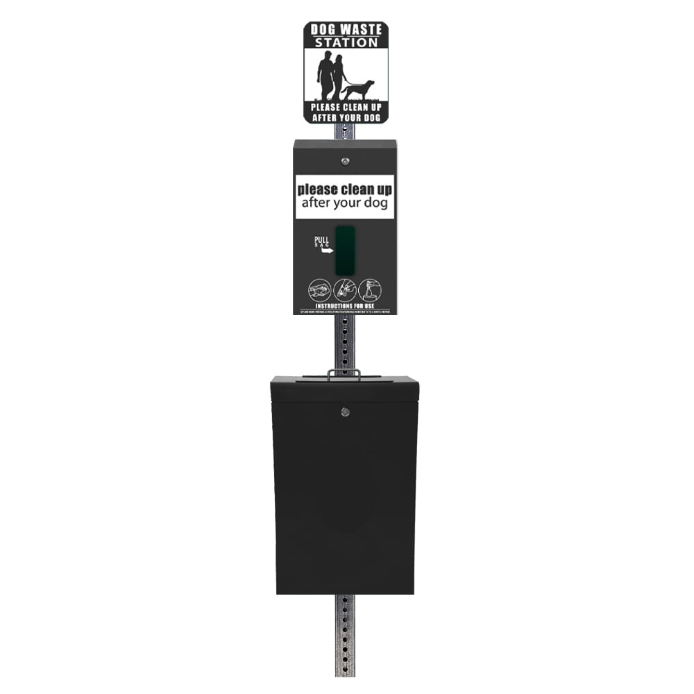 Ultimate™ Dog Waste Station / MittN Bag™ System (Matte Black)