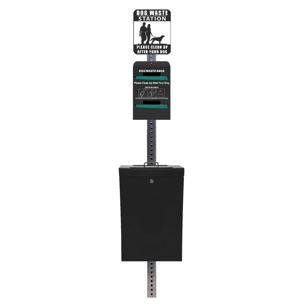 Ultimate™ Dog Waste Station / Tie_Handle Roll (Matte Black)
