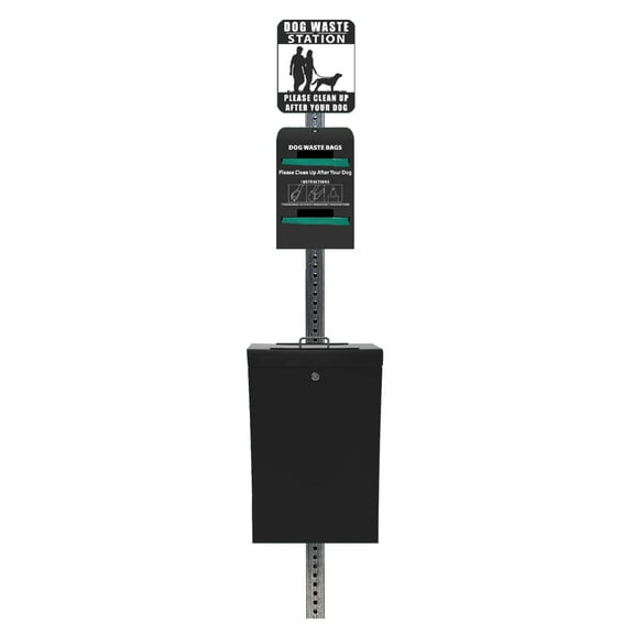 Ultimate Dog Waste Station / Tie_Handle Roll (Matte Black)