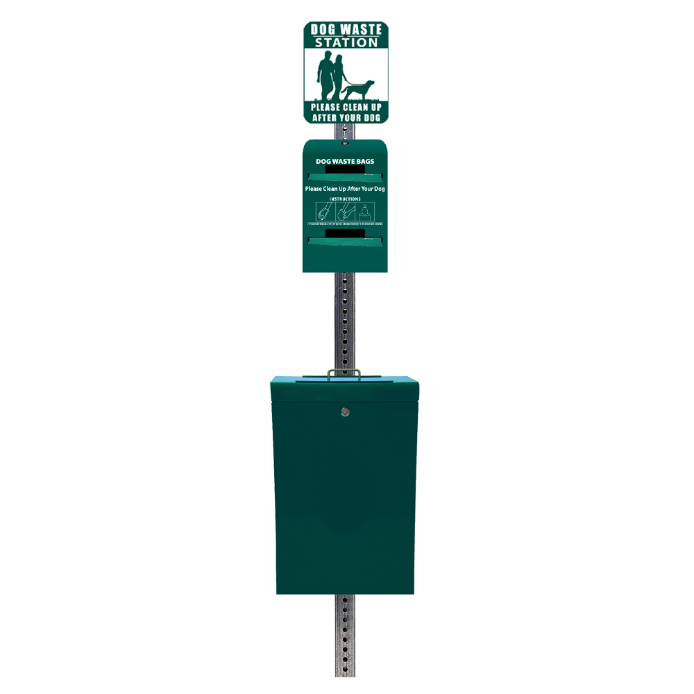 Ultimate™ Dog Waste Station / Tie_Handle Roll (Matte Green)